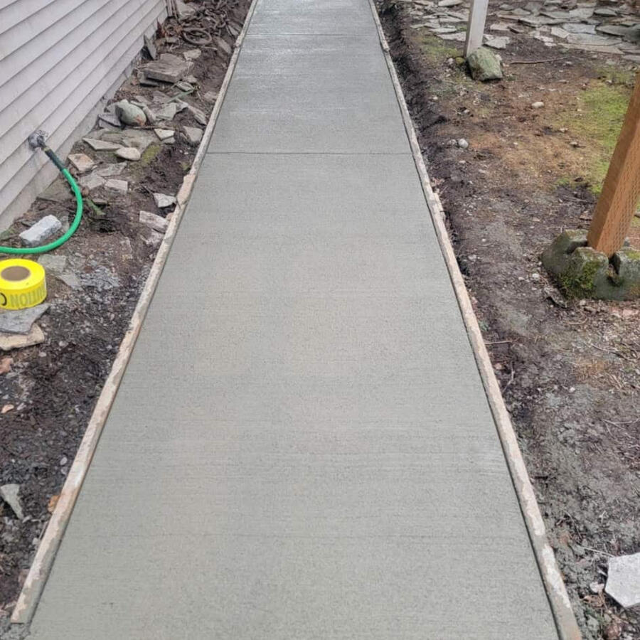 walkway concrete pour